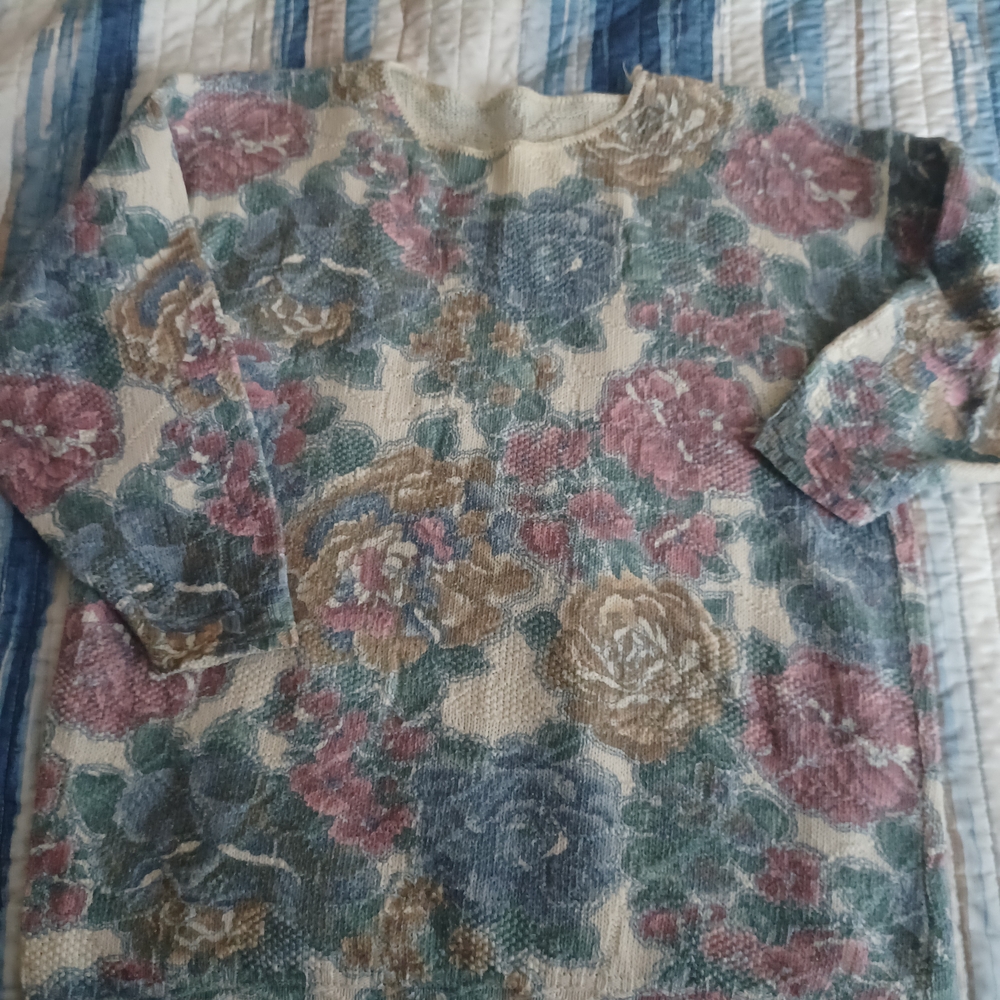 Floral Patterned Sweater